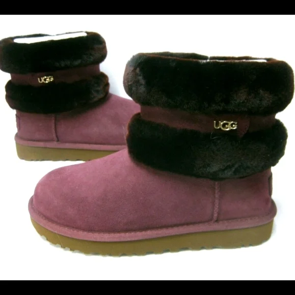Ugg Limited Edition Fluff Mini Boots Shearling Fur Designer Fur Wool #186 - Picture 4 of 15